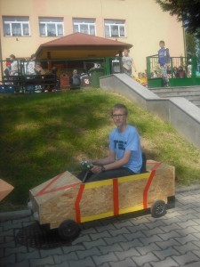 Dominik z kl. VI w swoim toczydle.